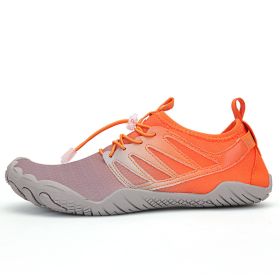 Unisex Hot Fitness Sneaker Cross-Training Crossfit Shoes High Quality Soft Comfortable Breathable Mesh Tennis Yoga Gym Treadmill (Color: Orange)