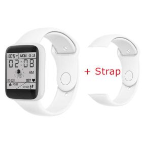 Smart Watch Women Men Kids Wristwatch Heart Rate Sports Smartwatches Electronic Clock Fitness Monitor Men Gift Reloj inteligente (Color: White Strap)