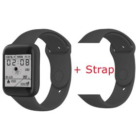 Smart Watch Women Men Kids Wristwatch Heart Rate Sports Smartwatches Electronic Clock Fitness Monitor Men Gift Reloj inteligente (Color: Black Strap)