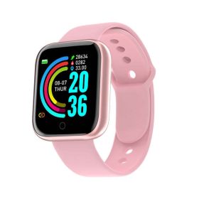 Smart Watch Women Men Kids Wristwatch Heart Rate Sports Smartwatches Electronic Clock Fitness Monitor Men Gift Reloj inteligente (Color: Pink)