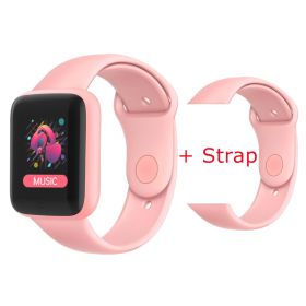 Smart Watch Women Men Kids Wristwatch Heart Rate Sports Smartwatches Electronic Clock Fitness Monitor Men Gift Reloj inteligente (Color: Pink Strap)