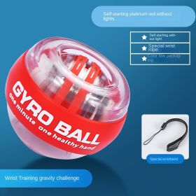 Self-Starting Wrist Gyro Ball, Wrist Strengthening Device, Hand Enhancer, Forearm Exerciser, Used To Strengthen Arms, Fingers, Wrist Bones And Muscles (Color: Red without light)