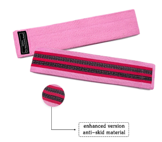 Resistance Band Elastic Hip Circle Fitness Squat Resistance Buttocks Circle Yoga (Color: Pink)