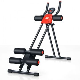 LCD Monitor Home Power Plank Abdominal Workout Equipment (Color: BLACK)