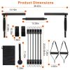 Pilates Bar Kit with 180LBS Resistance Bands Multifunctional Pilates Yoga Toning Bar Full Body Exercise