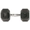 Rubber Encased Hex Dumbbell,25-35lbs,Single